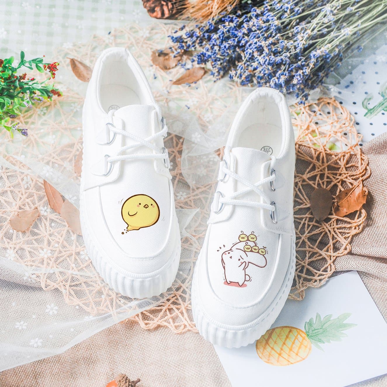 Harajuku Bunny Canvas Sneakers