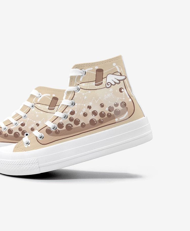 Japanese Colorful Hand Painted Canvas Shoes