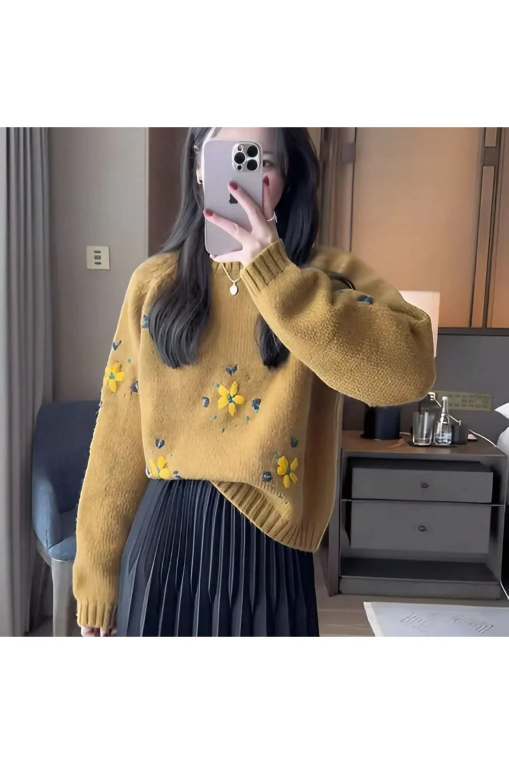 Fall Daisy Daydream Knit Sweater