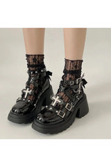 Dark Angel Chain Strap Shoes