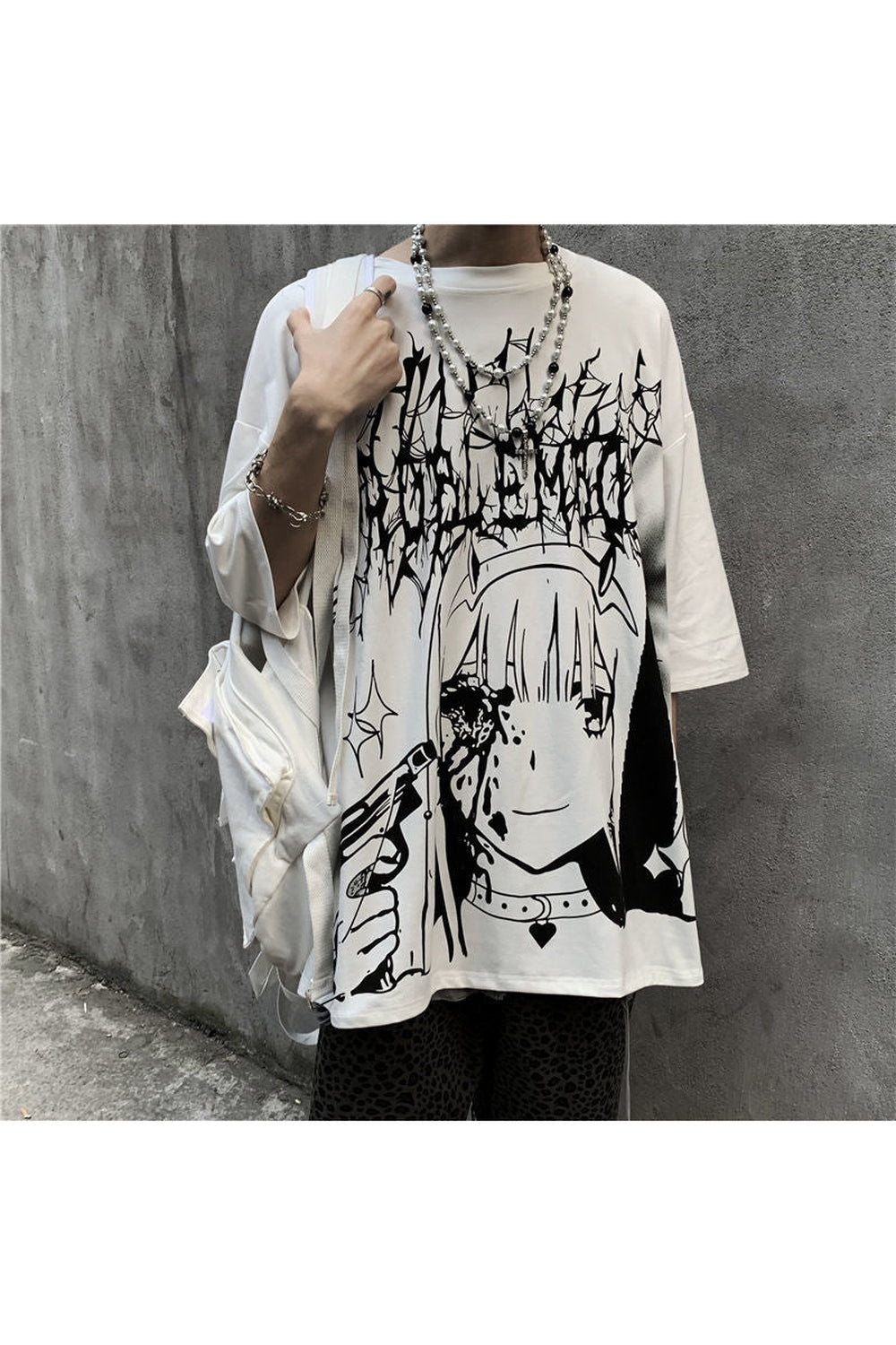 Dark Anime Egirl Black T-shirt