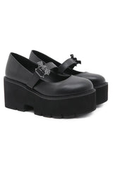 Dark Bat Charm Chunky Shoes