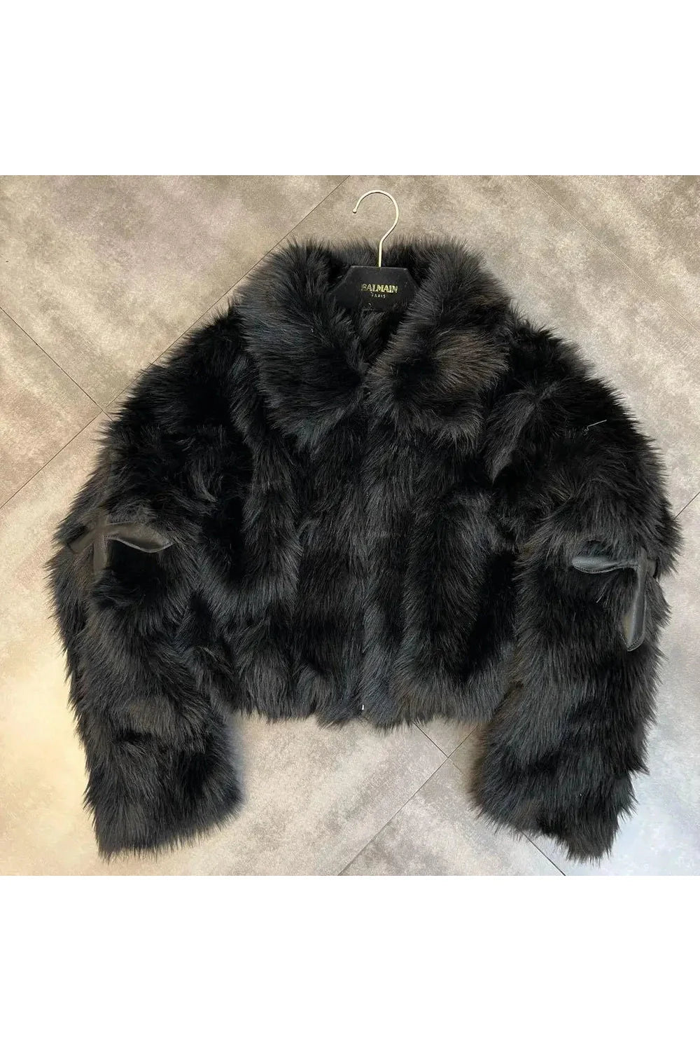 Dark Cross Faux Fur Jacket