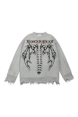 Dark Spine Gothic Knit Sweater