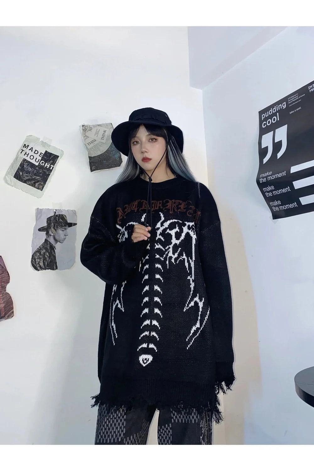 Dark Spine Gothic Knit Sweater