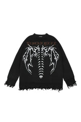 Dark Spine Gothic Knit Sweater