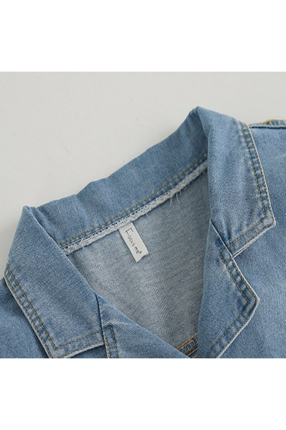 Denim Crop Tops with Pockets