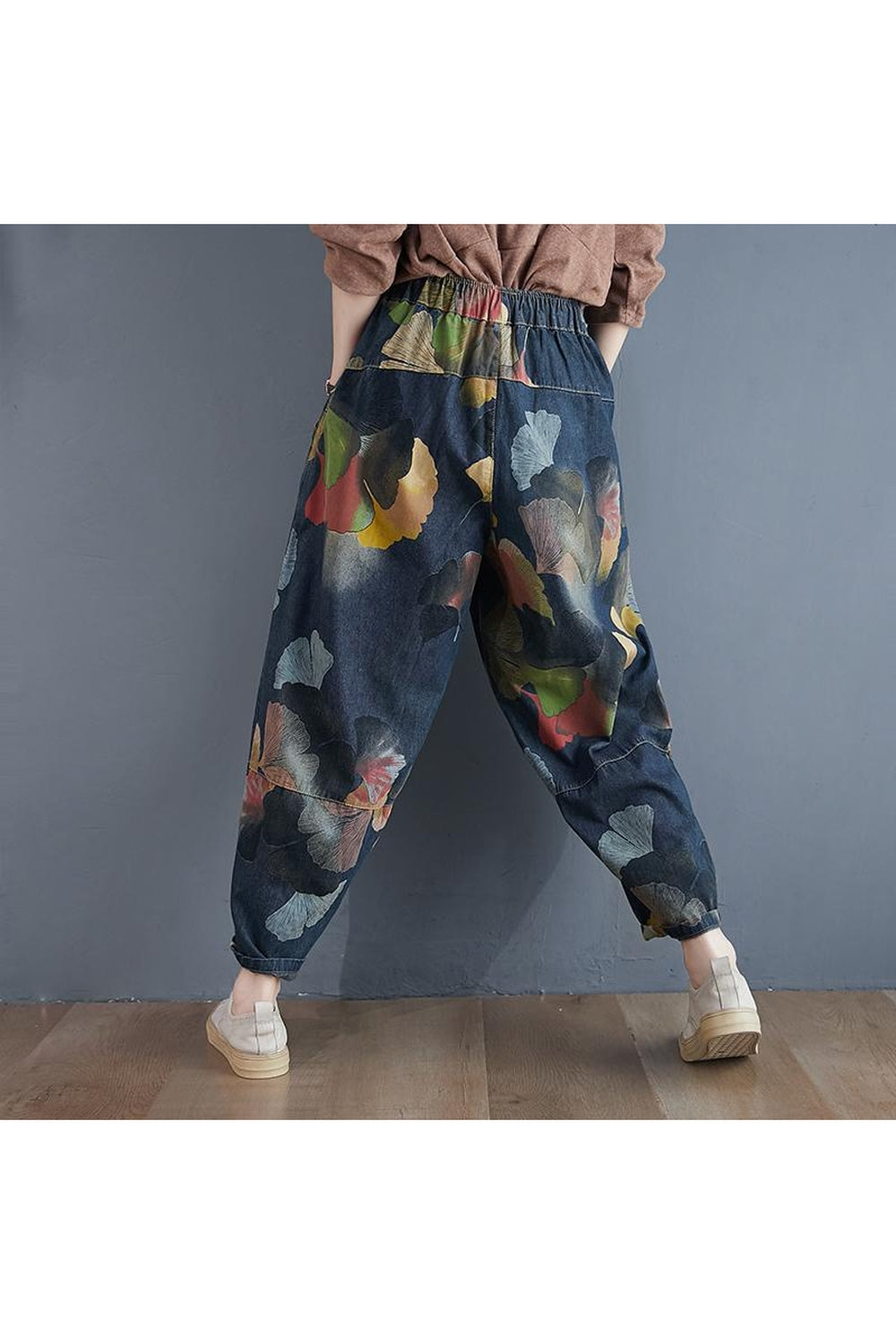 Denim harem pants