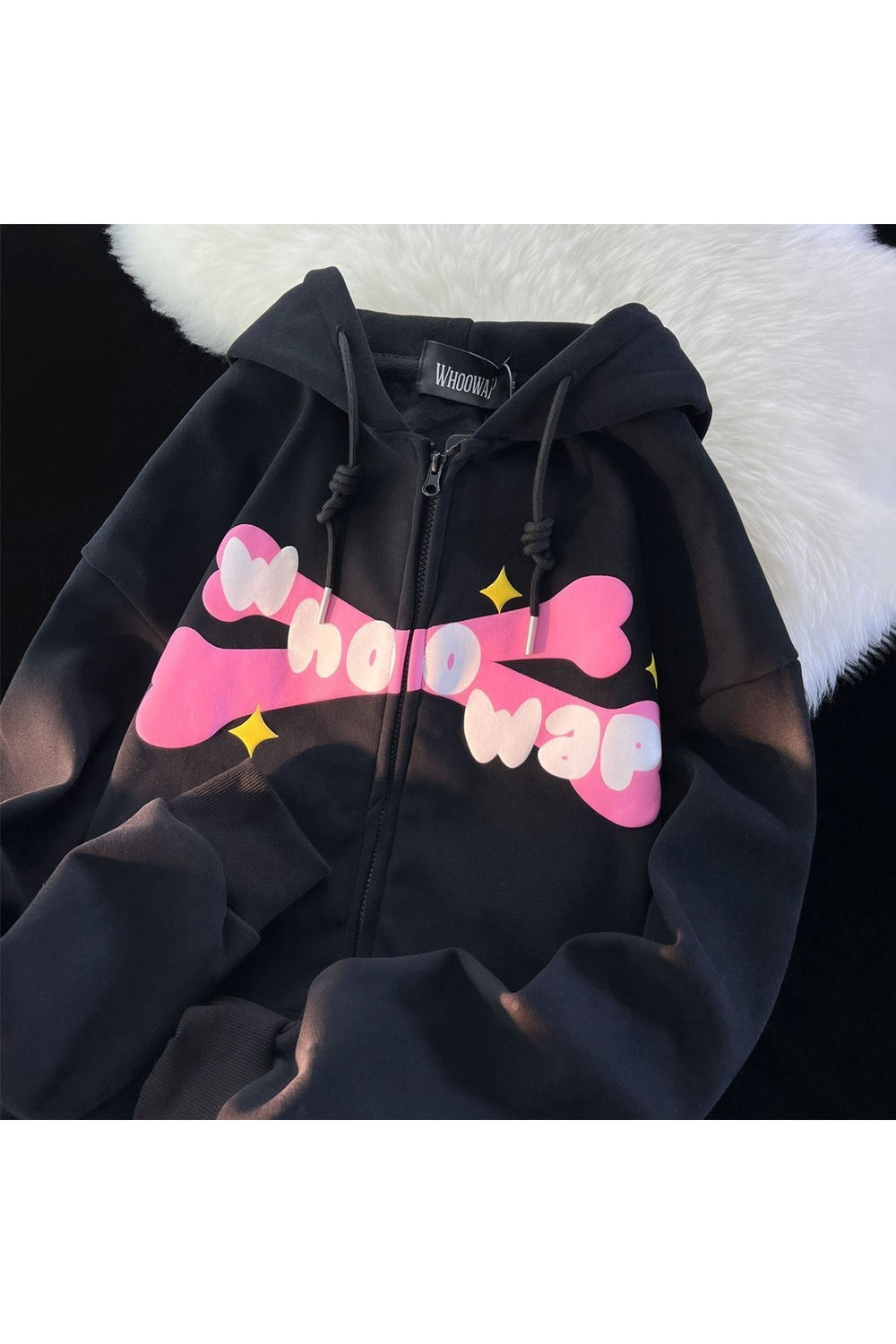 Fall Devil Embroidery Loose Hoodie