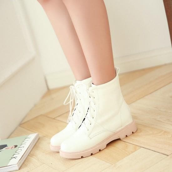 White/Beige/Black/Pink Pastel Lolita Boots
