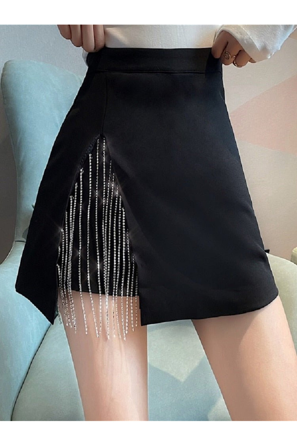 Diamond Chain Mini Skirt