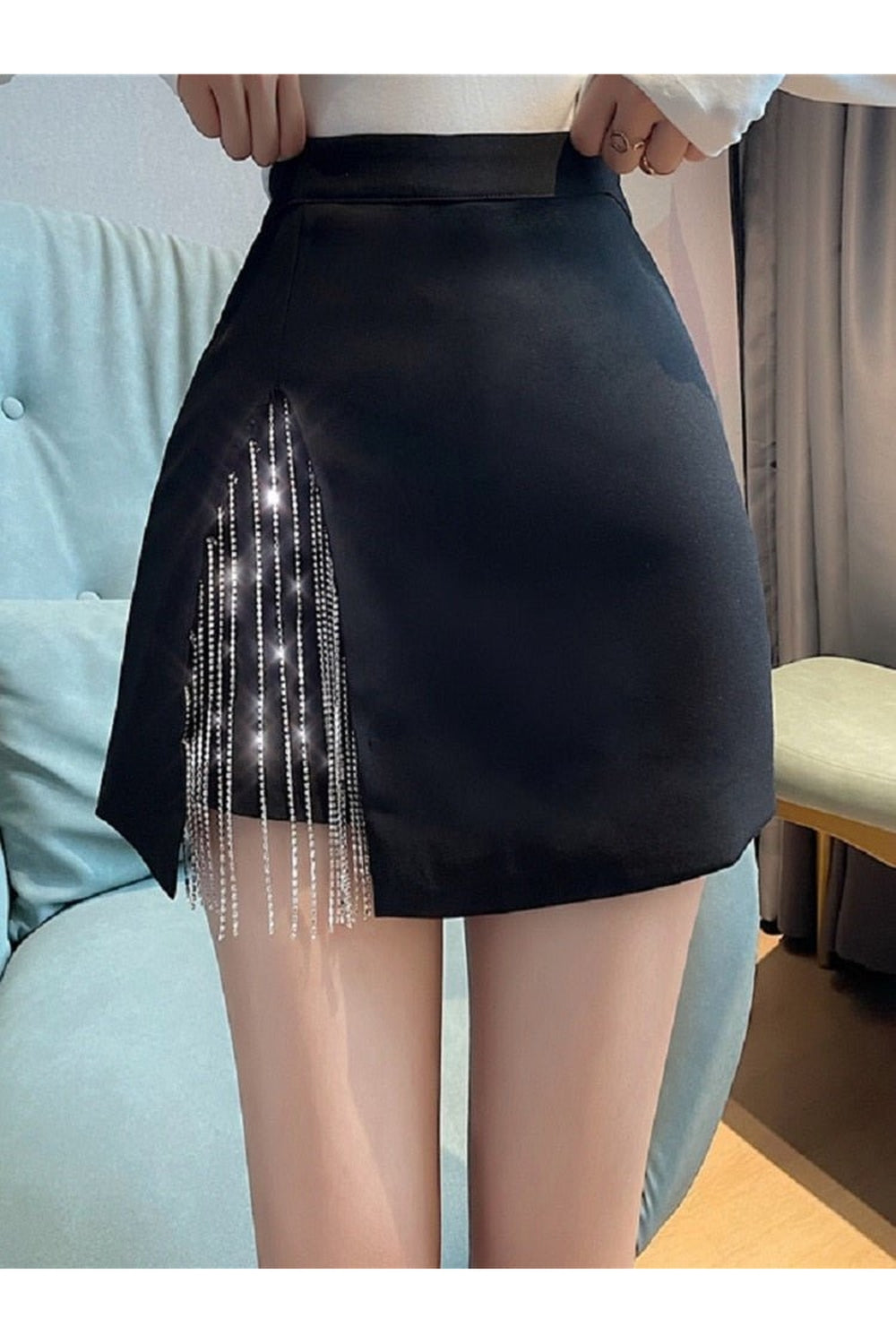 Diamond Chain Mini Skirt