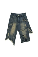 Distressed Grunge Bermuda Shorts