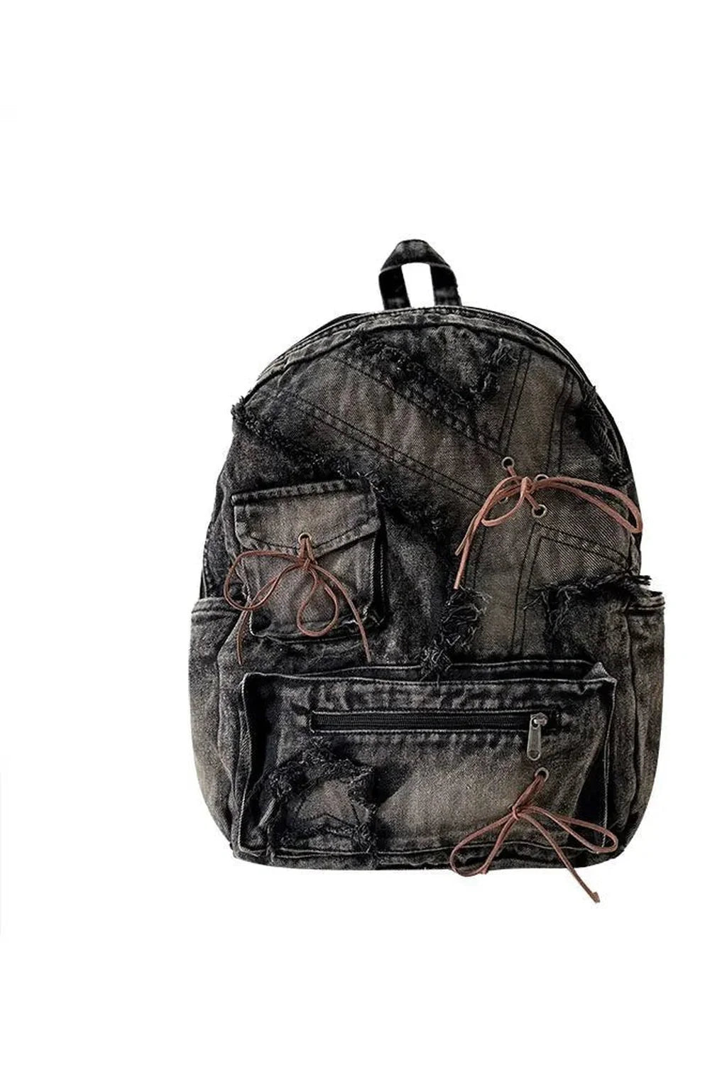 Distressed Vintage Denim Backpack