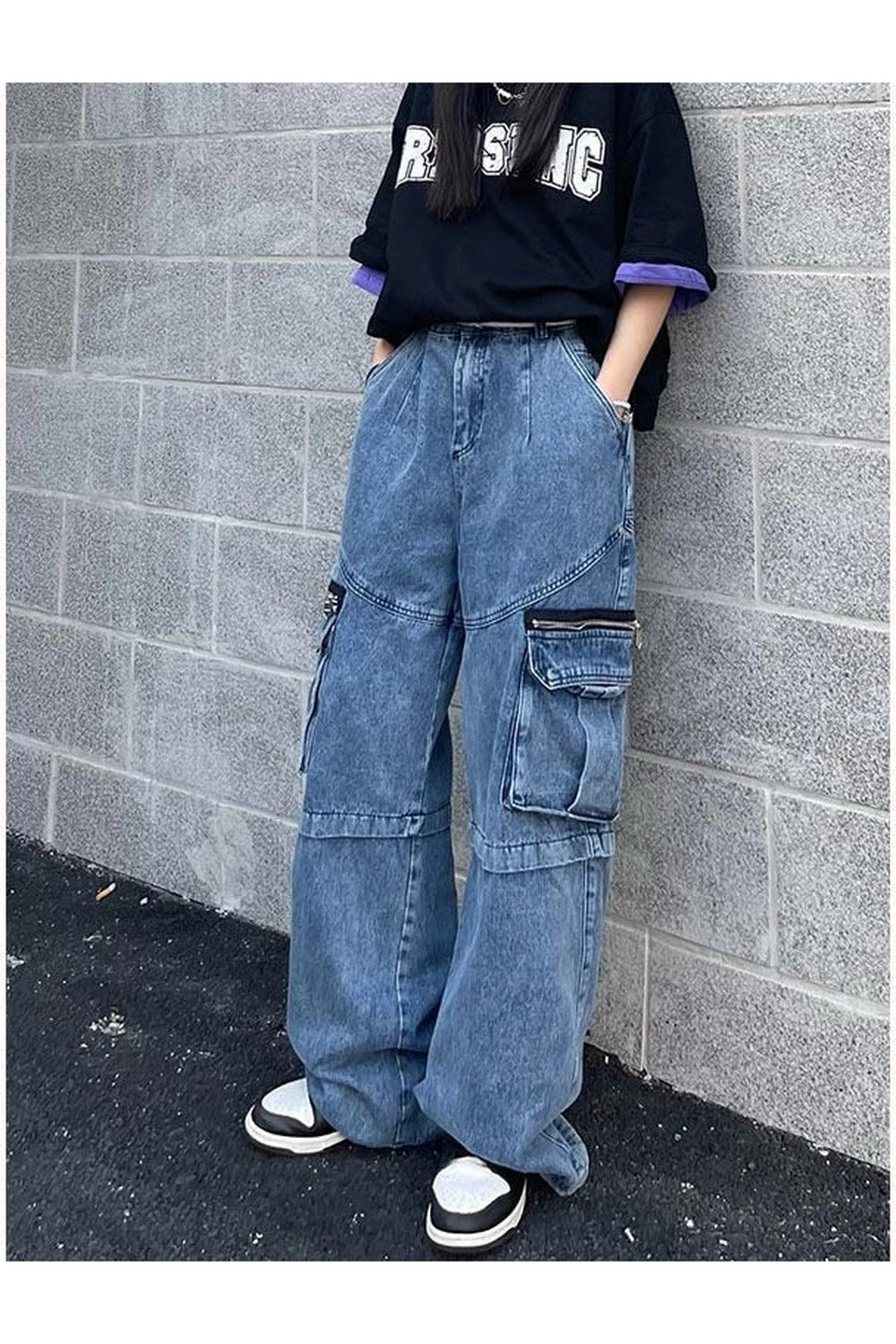 Distressed Wash Cargo Pants