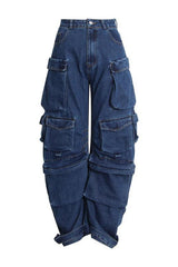 Distressed Wash Cargo Pants