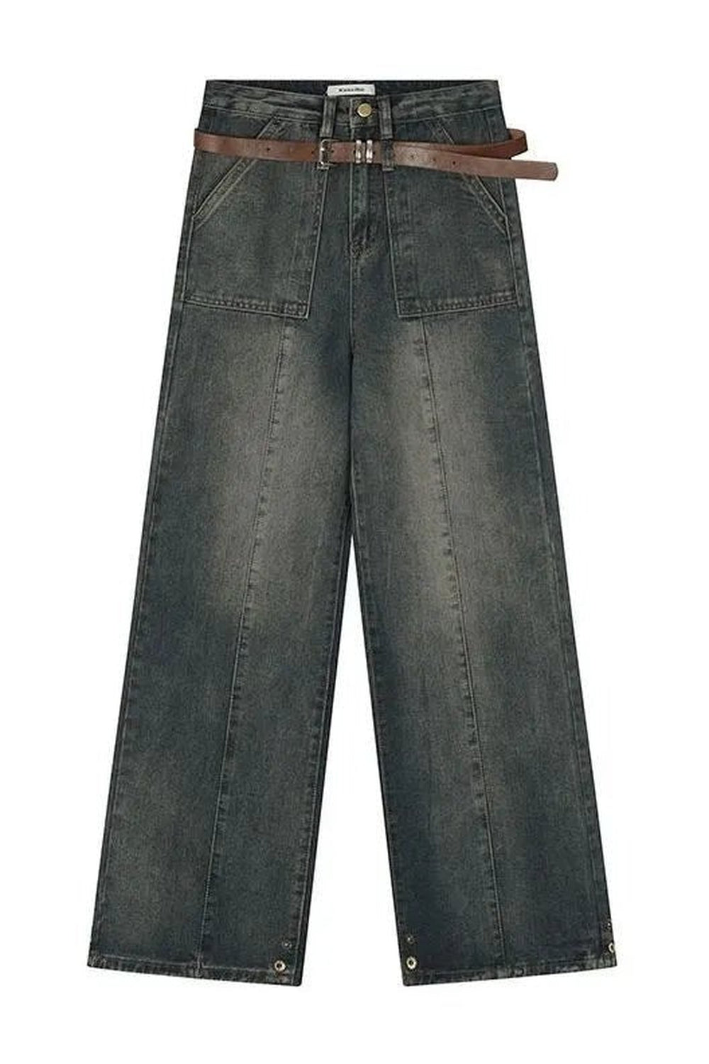 Fall Distressed Y2K Wide Leg Jeans