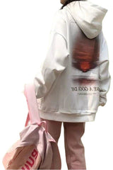 Fall Dreamcore White Oversized Hoodie