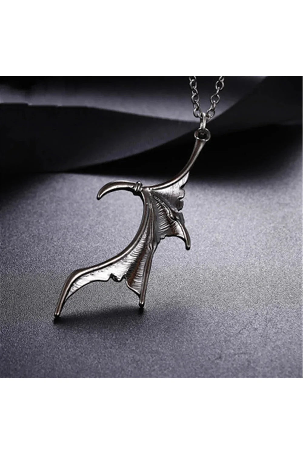 Duality Bat Wing Heart Necklace