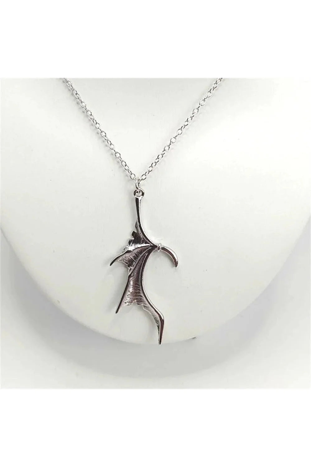 Duality Bat Wing Heart Necklace