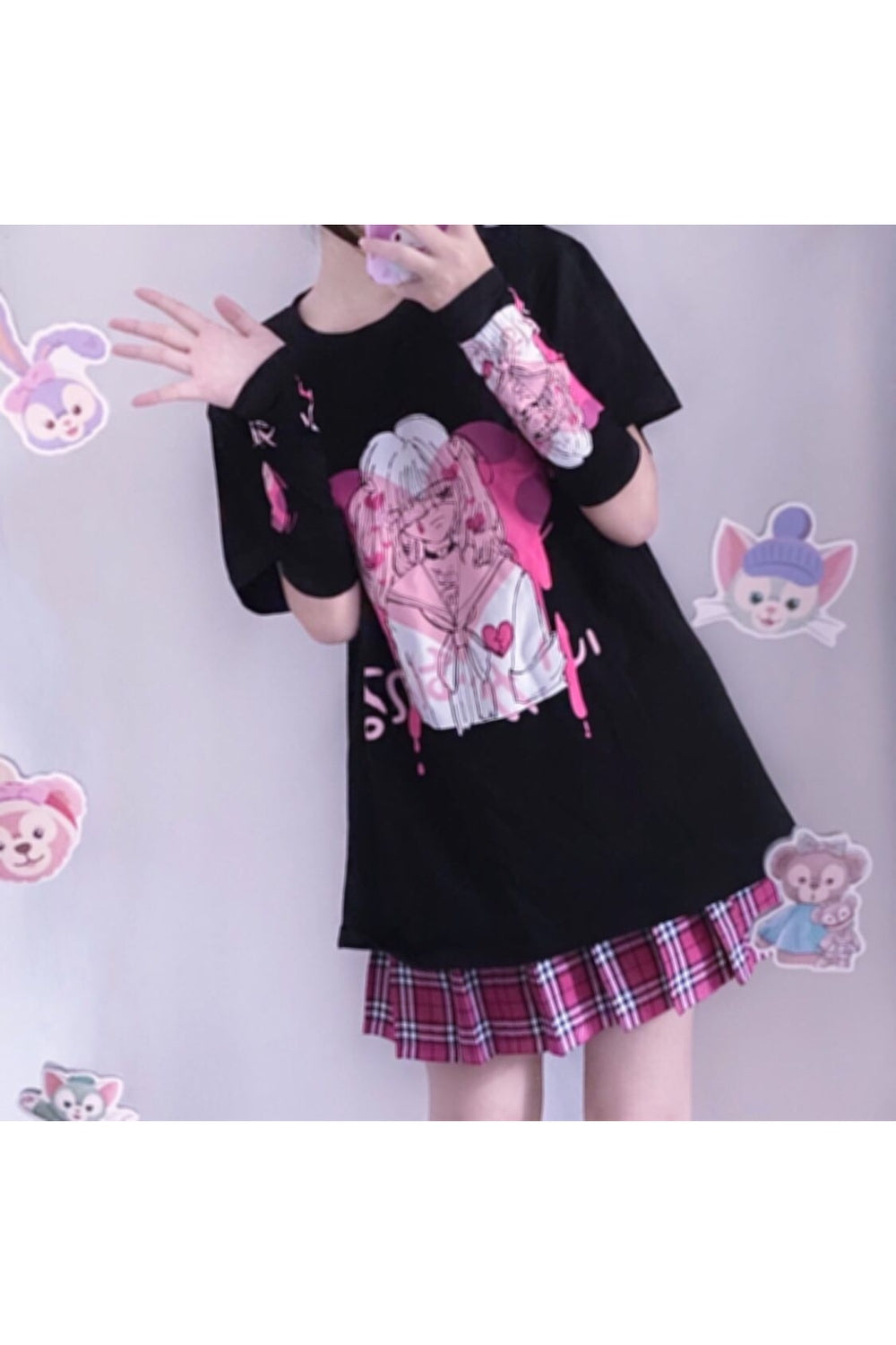 E-Girl Anime Heart T-shirt