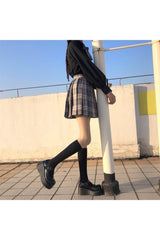 E-girl & Goth Mesh Velvet Knee Socks