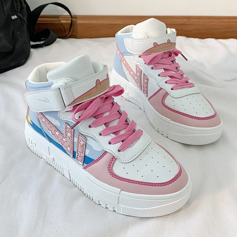 Ulzzang Pink Star Sneakers BE844