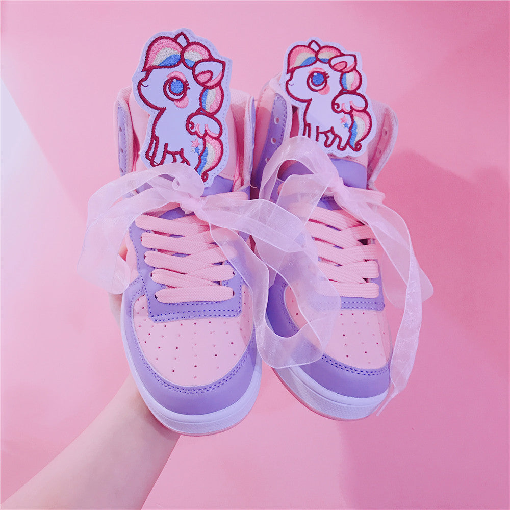 Cute Macaron Pink Shoes