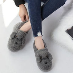 5 Colors Kawaii Fluffy Dog Couple Shoes