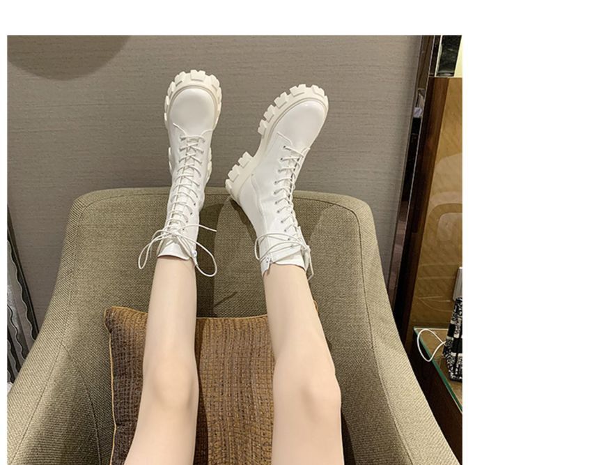 Lace Up Platform Boots YP227