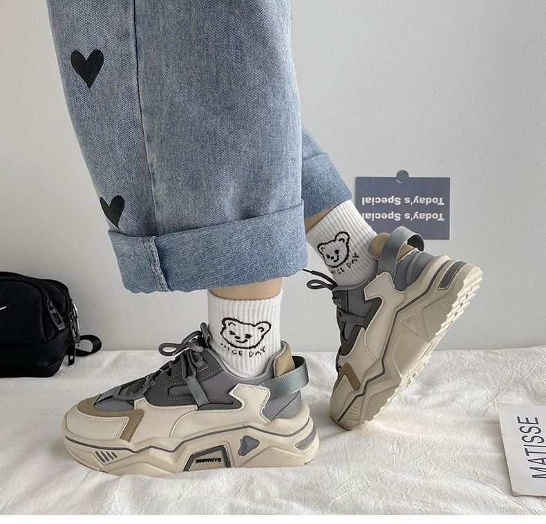 Lace-Up Platform Sneakers