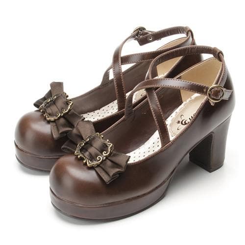 4 colors Lolita Princess Bow Shoes
