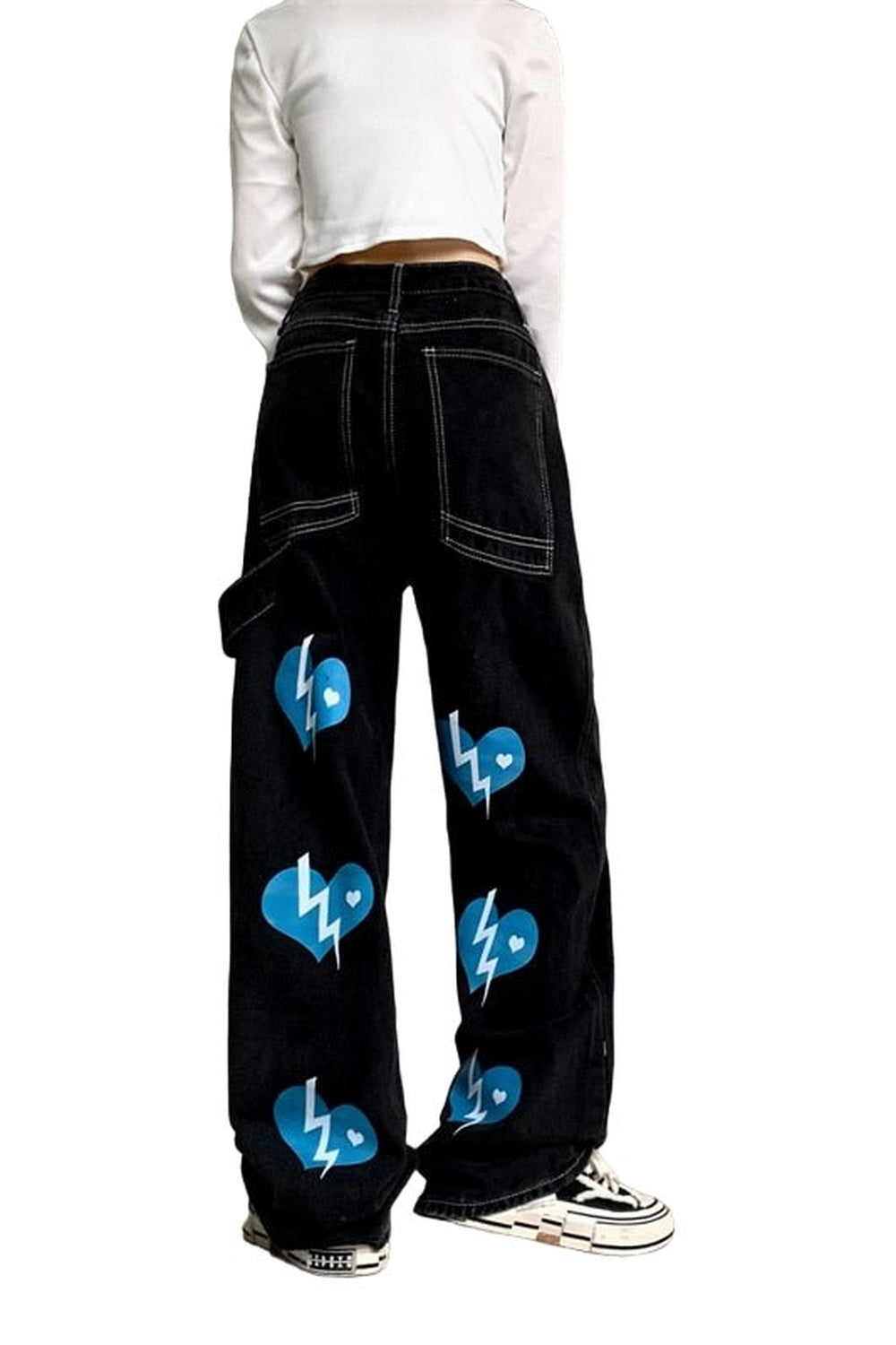 Fall Egirl Heart Lightning Jeans