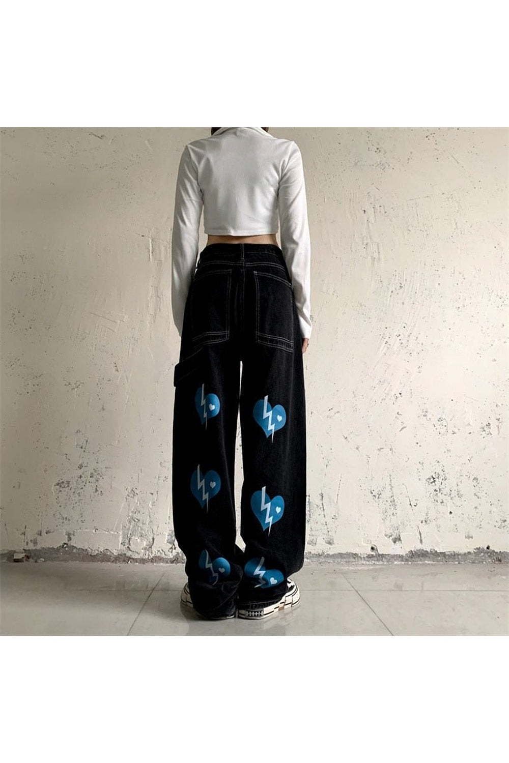 Fall Egirl Heart Lightning Jeans