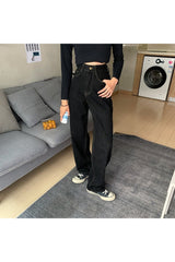 Egirl High Waist Black enim Pants