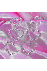 Egirl Metallic Crystal Charm Earrings