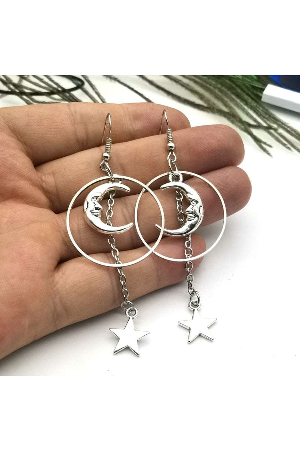 Egirl Moon and Stars Earrings