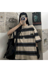 Egirl Oversize Striped T-shirt