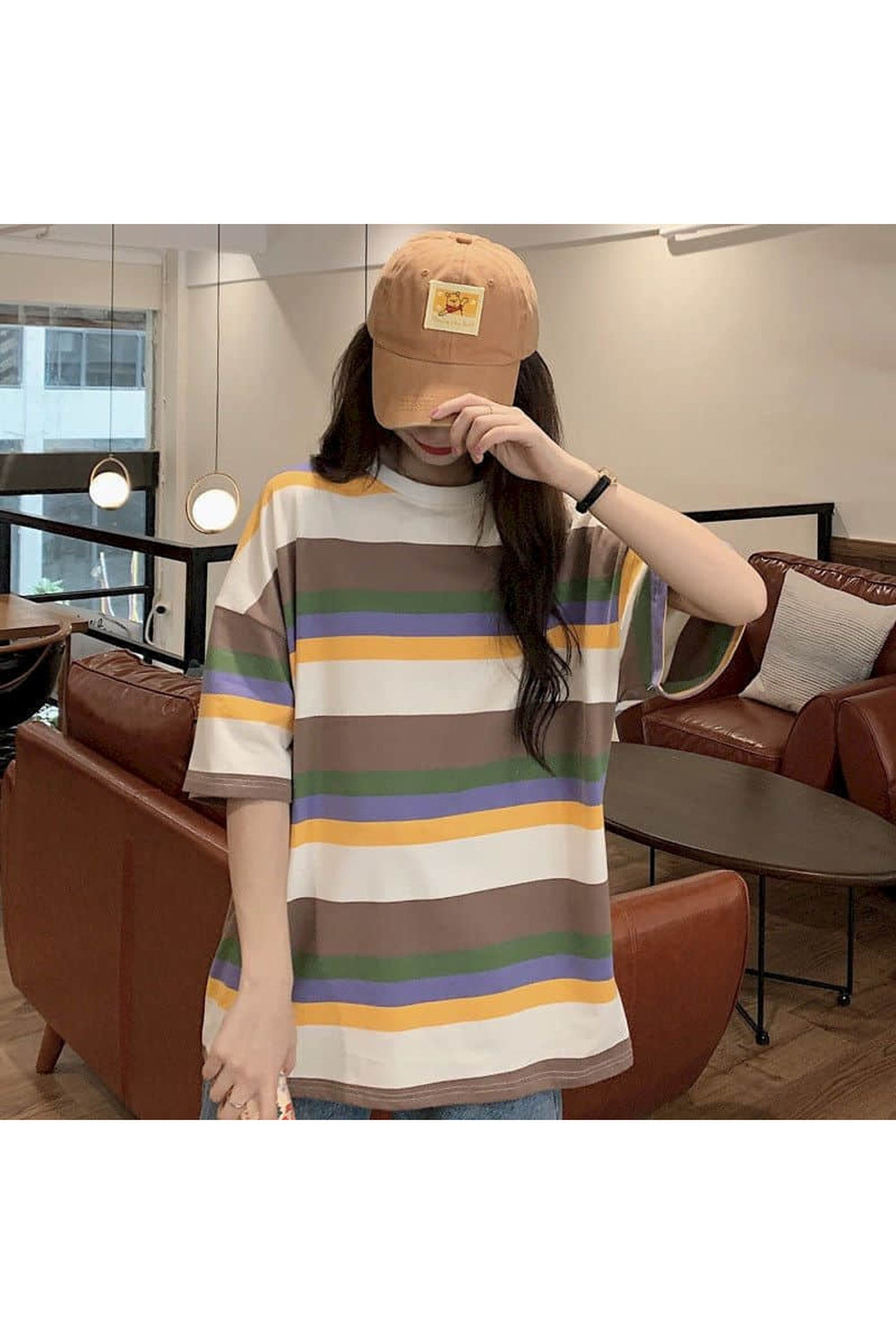 Egirl Oversize Striped T-shirt