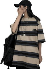 Egirl Oversize Striped T-shirt