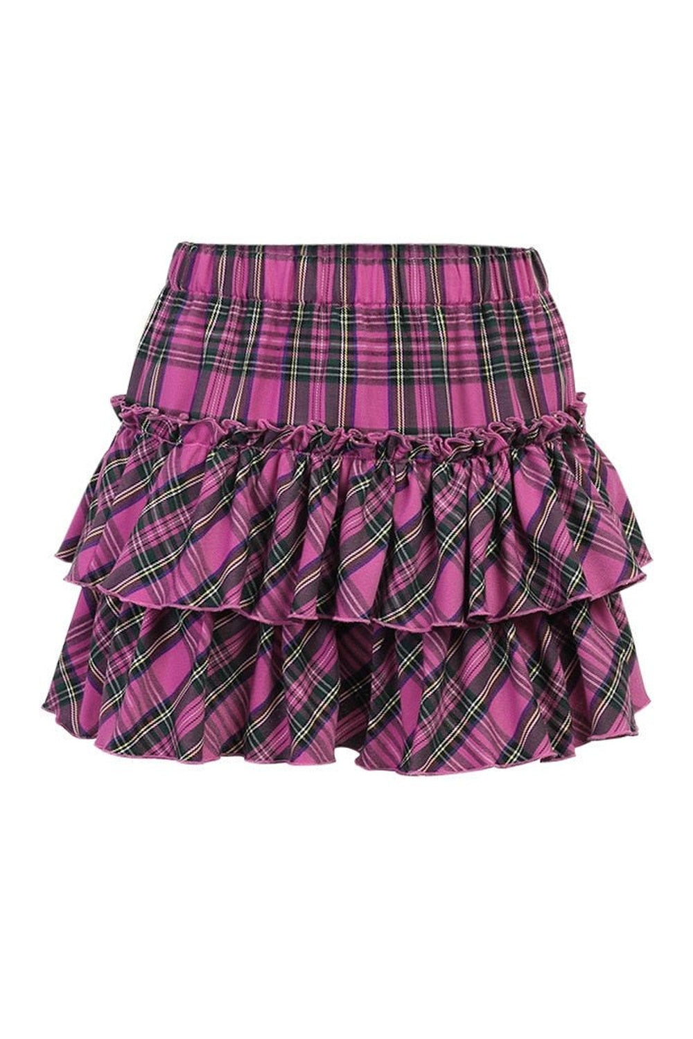 Egirl Pink Plaid Skirt