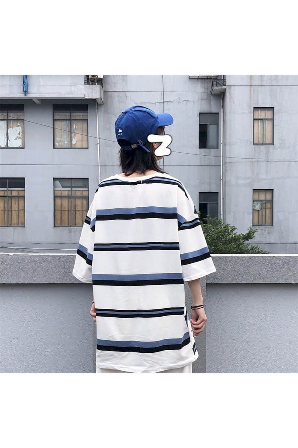 Egirl Striped Cotton T-Shirt