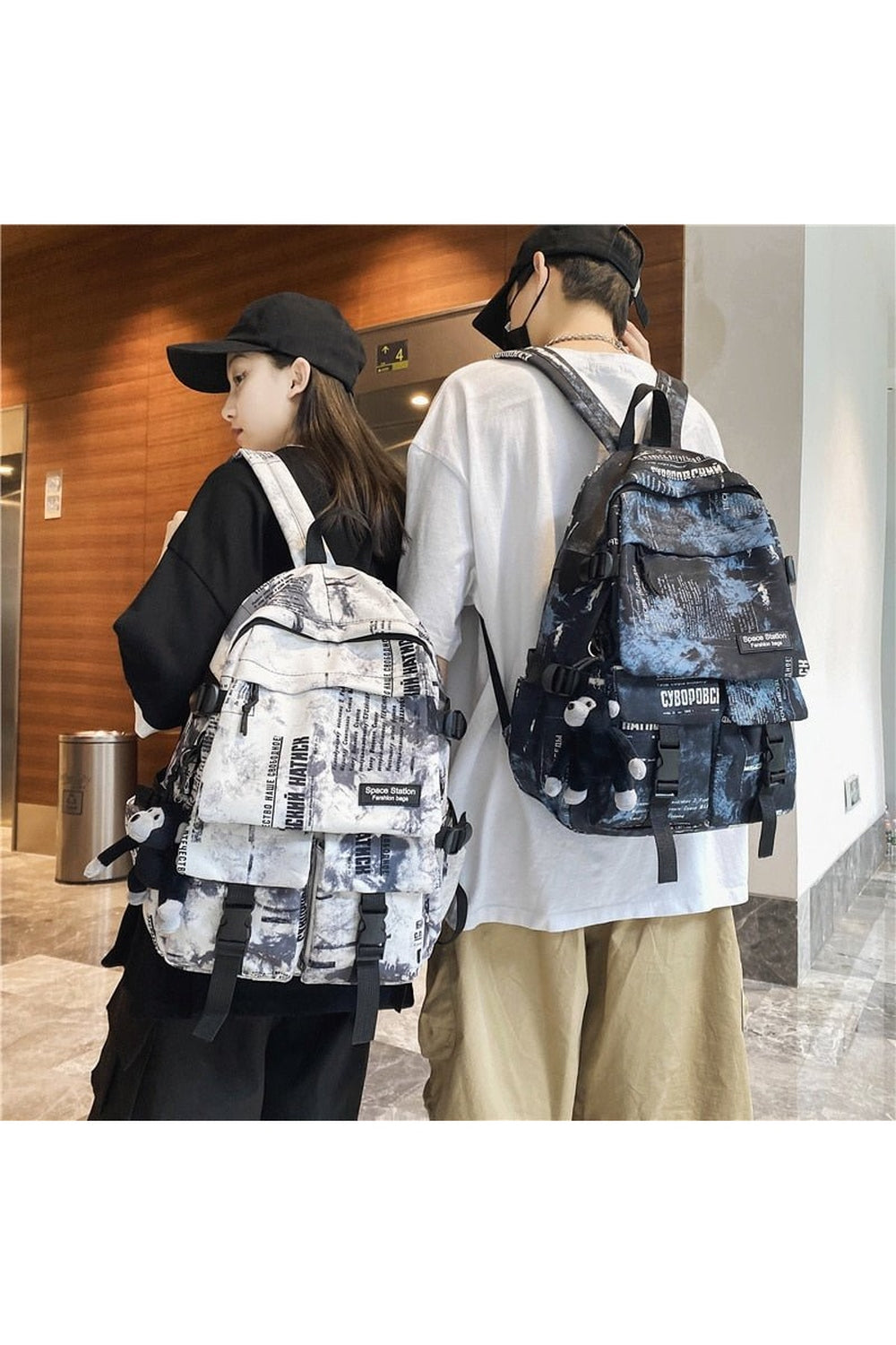 Egirl Style Nylon Backpack