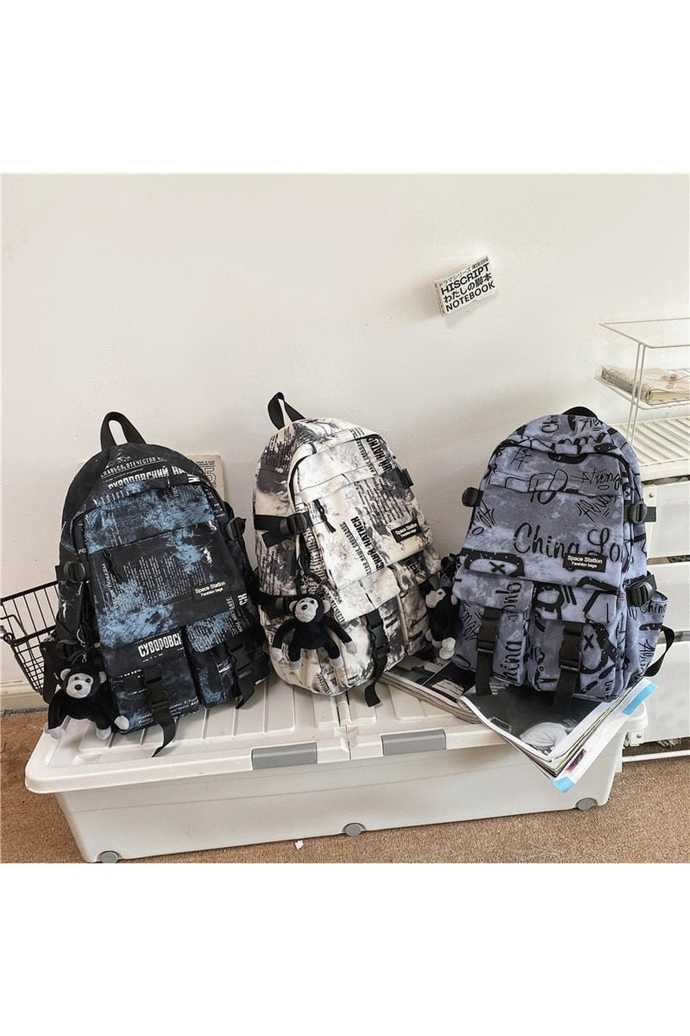 Egirl Style Nylon Backpack