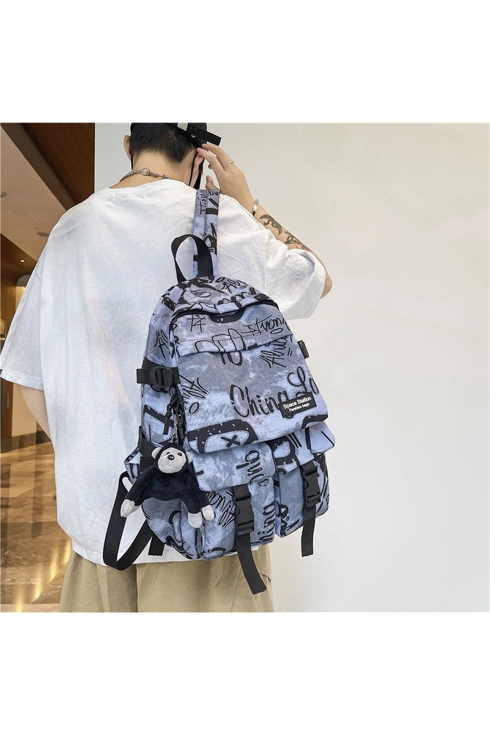 Egirl Style Nylon Backpack