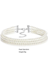 Elegant White Pearl Choker