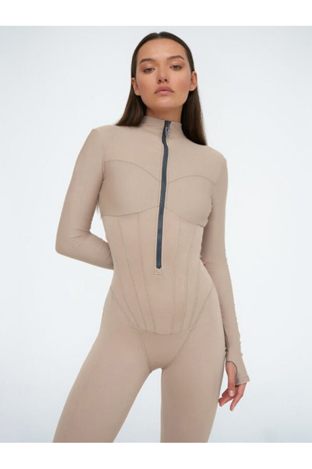 Elegant Zip-up Long Sleeve Tracksuit