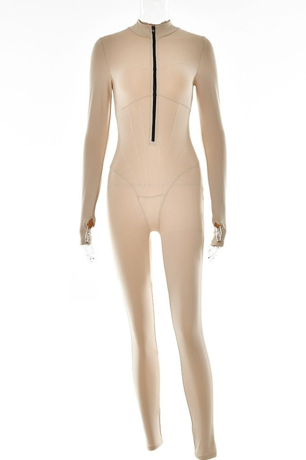 Elegant Zip-up Long Sleeve Tracksuit