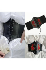 Embroidered Gothic Corset Belt