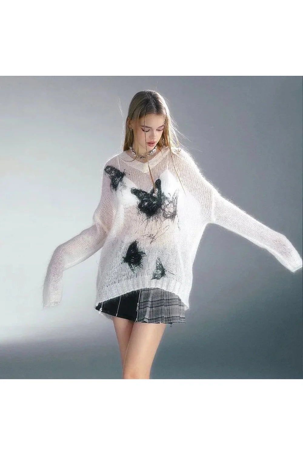 Ethereal Butterfly Knit Sweater